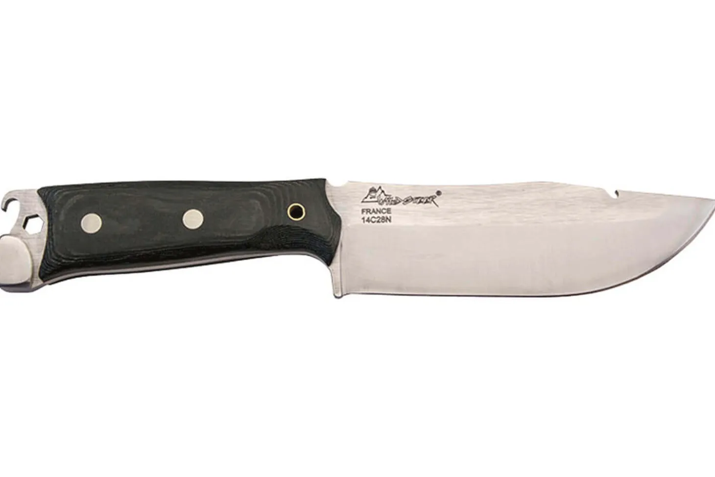 Couteau de survie Wildsteer Kodiak KOD01 lame 13cm manche micarta noir + étui en nylon