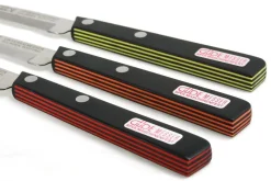 Couteau de table GÜDE Universel 10cm micro-denté manche noir/jaune