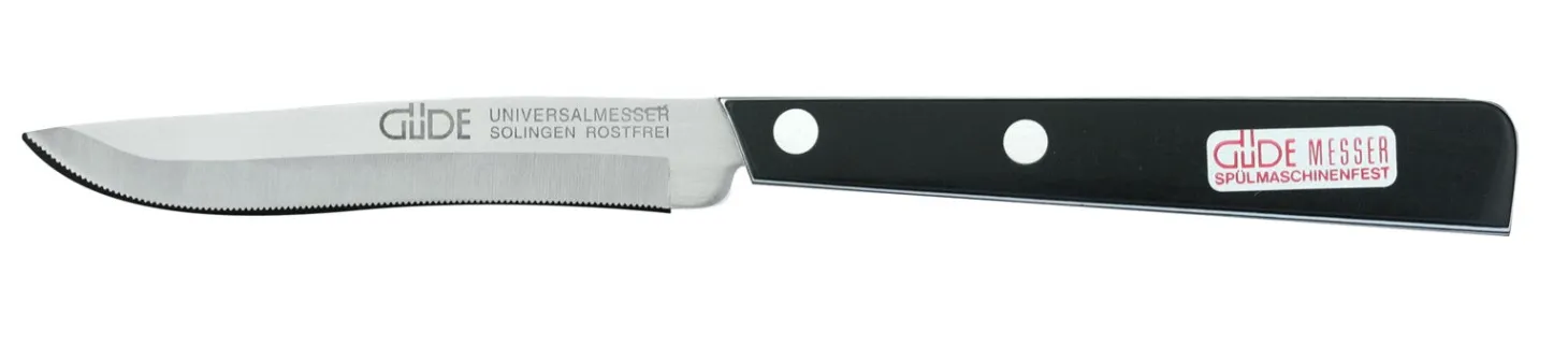 Couteau de table GÜDE Universel 10cm micro-denté manche noir/blanc