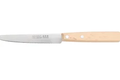 Couteau de table Nogent Classic lame crantée 11cm manche en hêtre