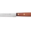 Couteau de table Nogent Classic lame crantée 11cm manche en charme coloris merisier