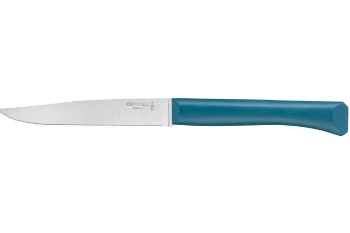 Couteau de table Opinel Bon Appétit + lame 11cm en inox manche en polymère bleu canard