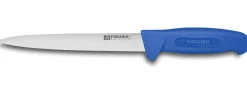 Couteau à dénerver/filet de sole flexible professionnel Fischer HACCP 20cm manche bleu
