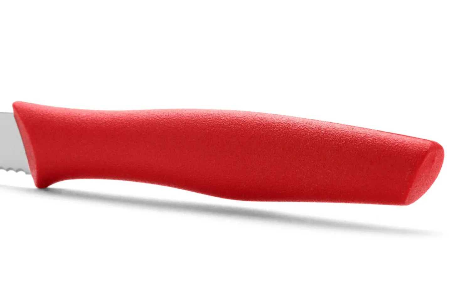 Couteau d'office Arcos Nova lame dentée en acier Nitrum manche rouge 10cm