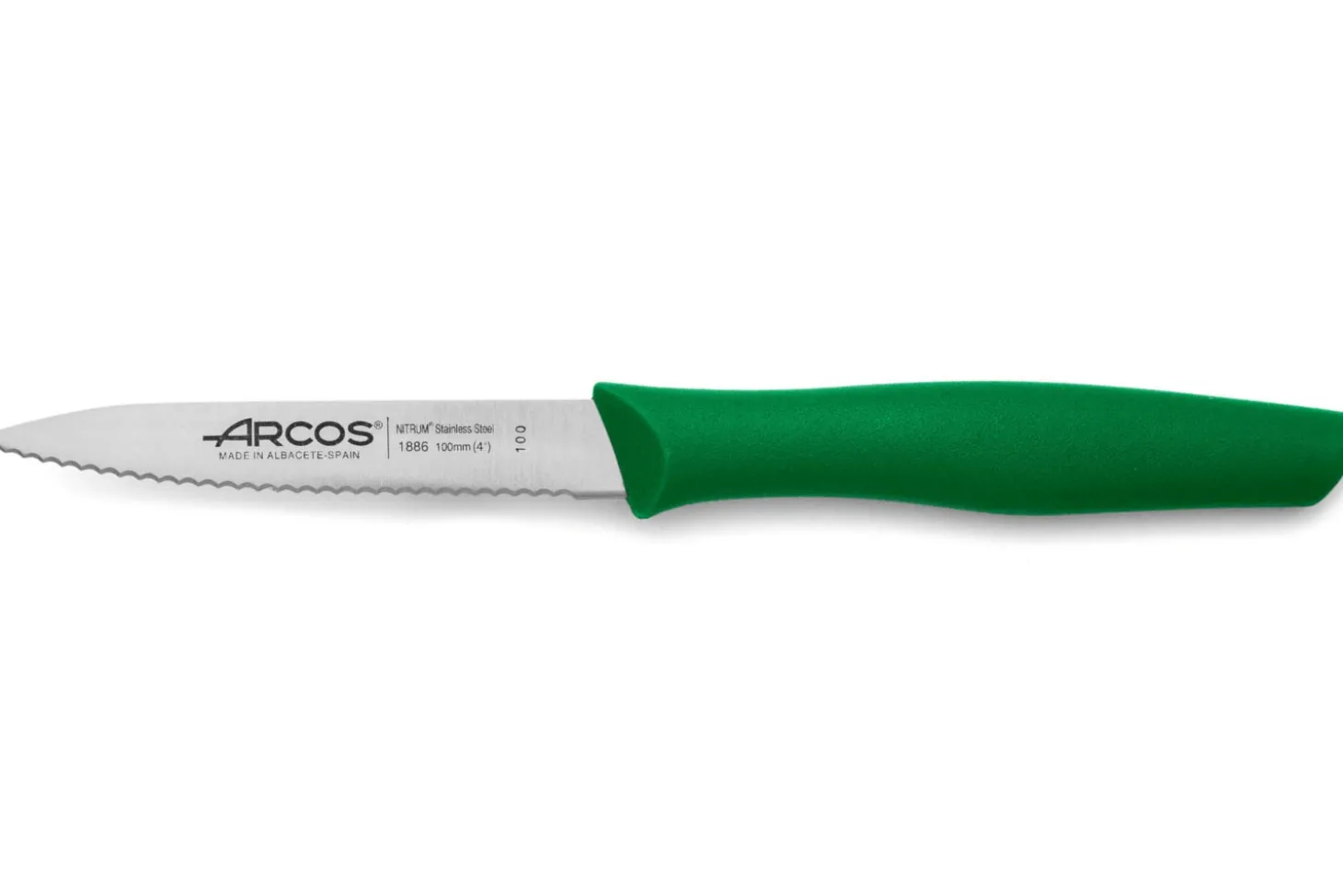 Couteau d'office Arcos Nova lame dentée 10cm manche vert