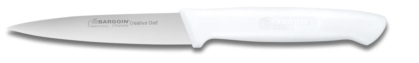 Couteau d'office Bargoin Creative Chef 10cm manche surmoulé blanc