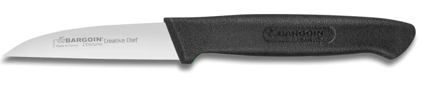 Couteau d'office Bargoin Creative Chef lame droite 8cm manche surmoulé noir