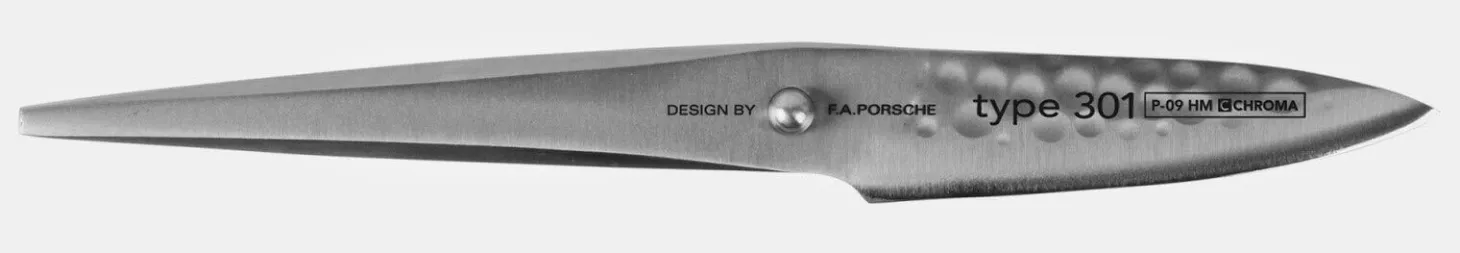 Couteau d'office Chroma Type 301 Design by F.A. Porsche martelé 8cm