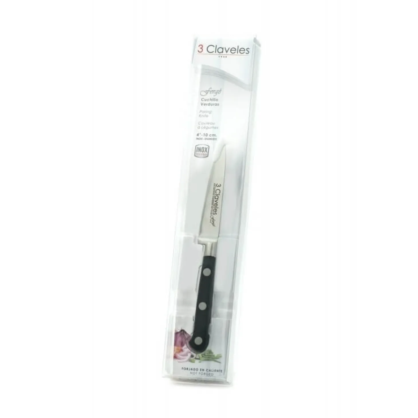 Couteau d'office 3 Claveles Forgé acier inox 10cm