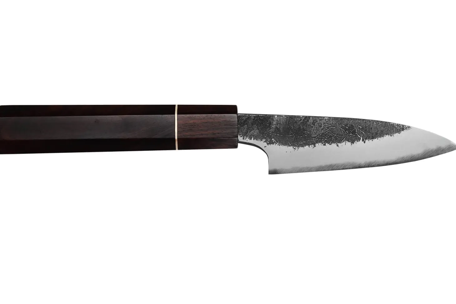 Couteau d'office 9cm japonais artisanal Naoki Mazaki WS2 Black Nashiji