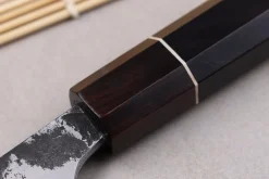 Couteau d'office 9cm japonais artisanal Naoki Mazaki WS2 Black Nashiji