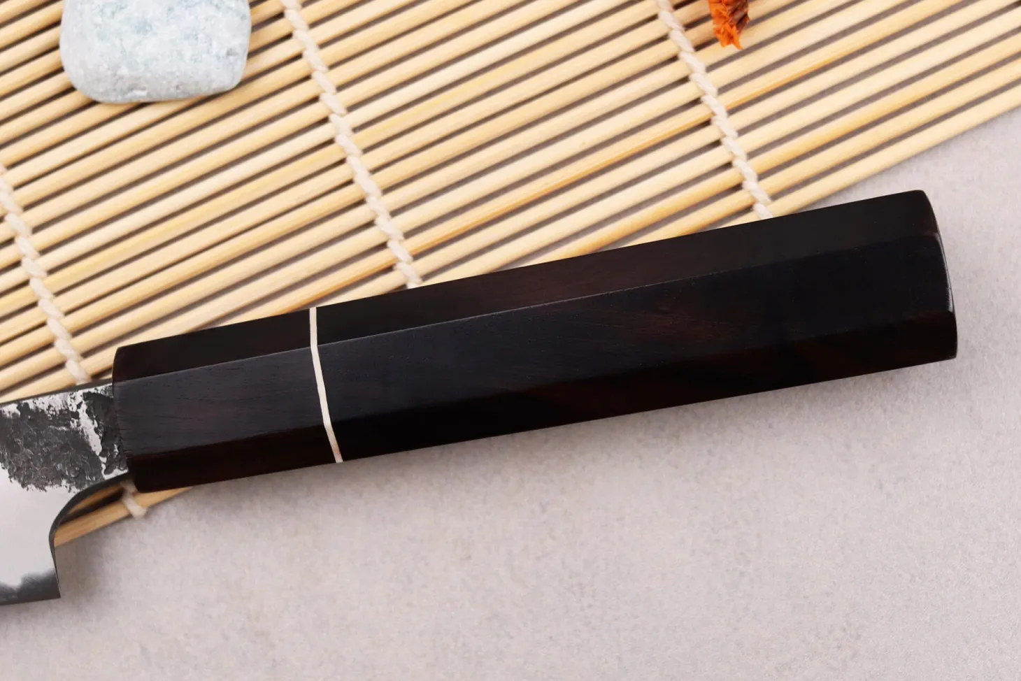 Couteau d'office 9cm japonais artisanal Naoki Mazaki WS2 Black Nashiji