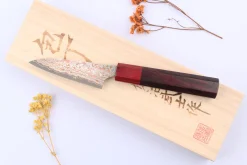 Couteau d'office 9cm japonais artisanal Takeshi Saji VG10 Rainbow Nashiji