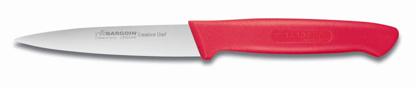 Couteau d'office Fischer Bargoin Creative Chef 10cm manche surmoulé rouge