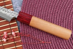 Couteau d'office japonais artisanal Tsunehisa Aogami Super martelé 8cm