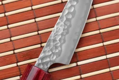 Couteau d'office japonais artisanal Tsunehisa Aogami Super martelé 8cm