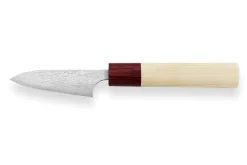 Couteau d'office japonais artisanal Masakage Kiri 7,5cm damas 49 couches