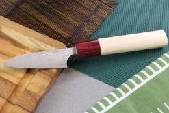 Couteau d'office japonais artisanal Masakage Kiri 7,5cm damas 49 couches