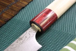 Couteau d'office japonais artisanal Masakage Kiri 7,5cm damas 49 couches