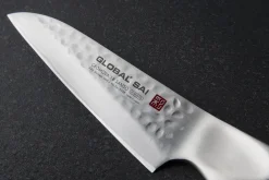 Couteau d'office japonais Global Sai S03R lame droite martelée 9cm
