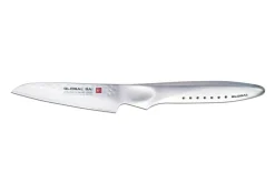 Couteau d'office japonais Global Sai S03R lame droite martelée 9cm