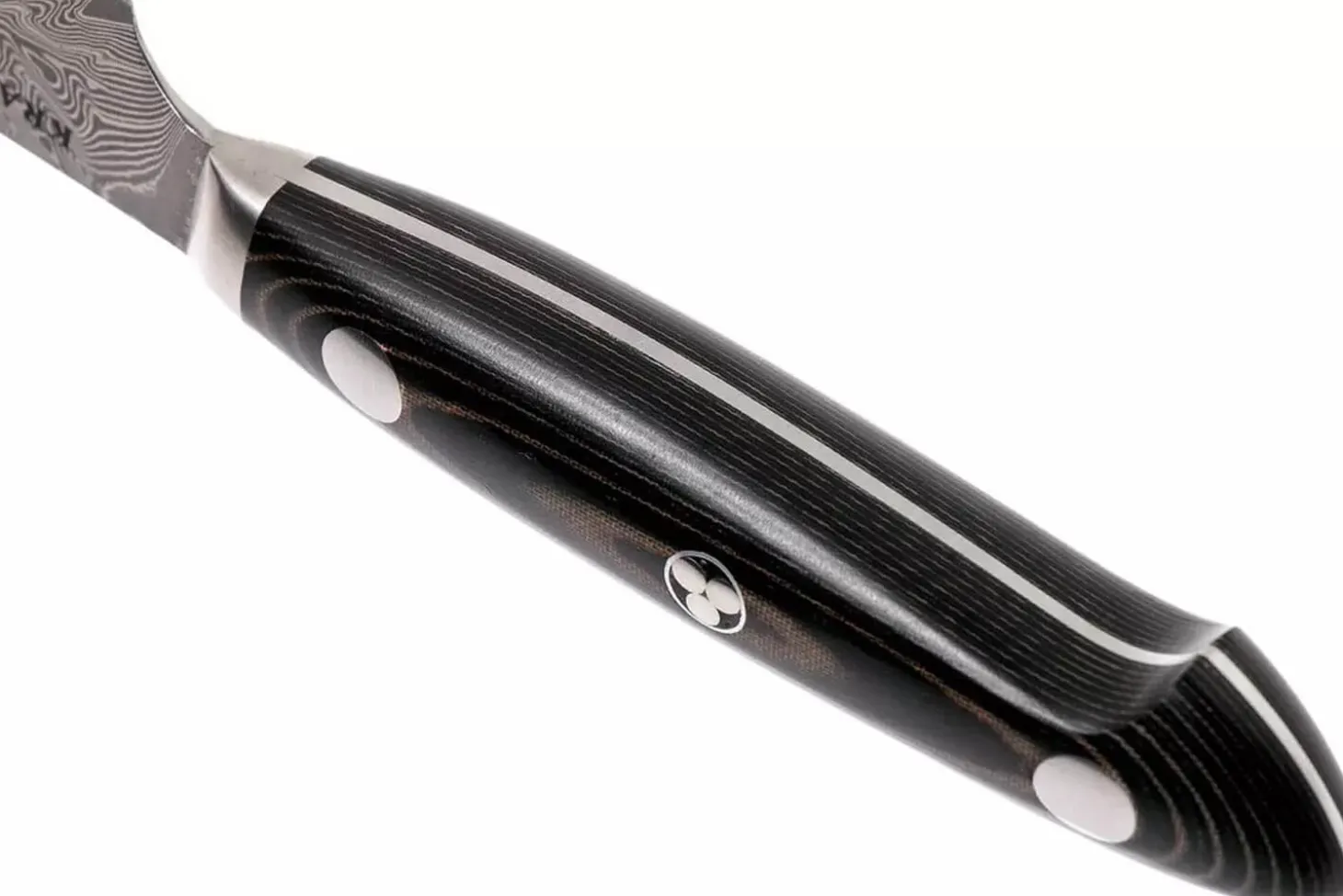 Couteau d'office japonais Zwilling Kramer Euro Stainless 9cm damassé manche en micarta