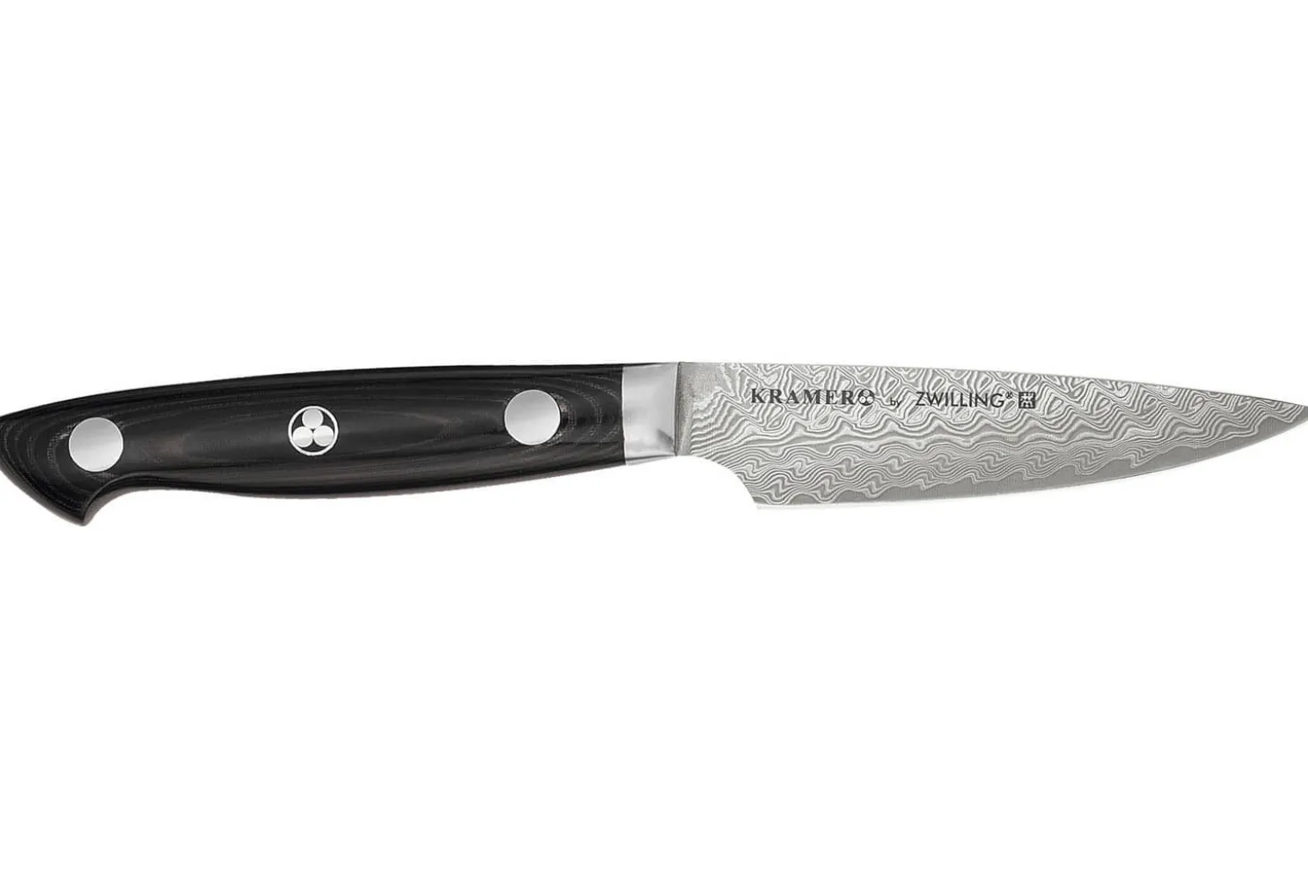 Couteau d'office japonais Zwilling Kramer Euro Stainless 9cm damassé manche en micarta