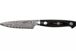 Couteau d'office japonais Zwilling Kramer Euro Stainless 9cm damassé manche en micarta