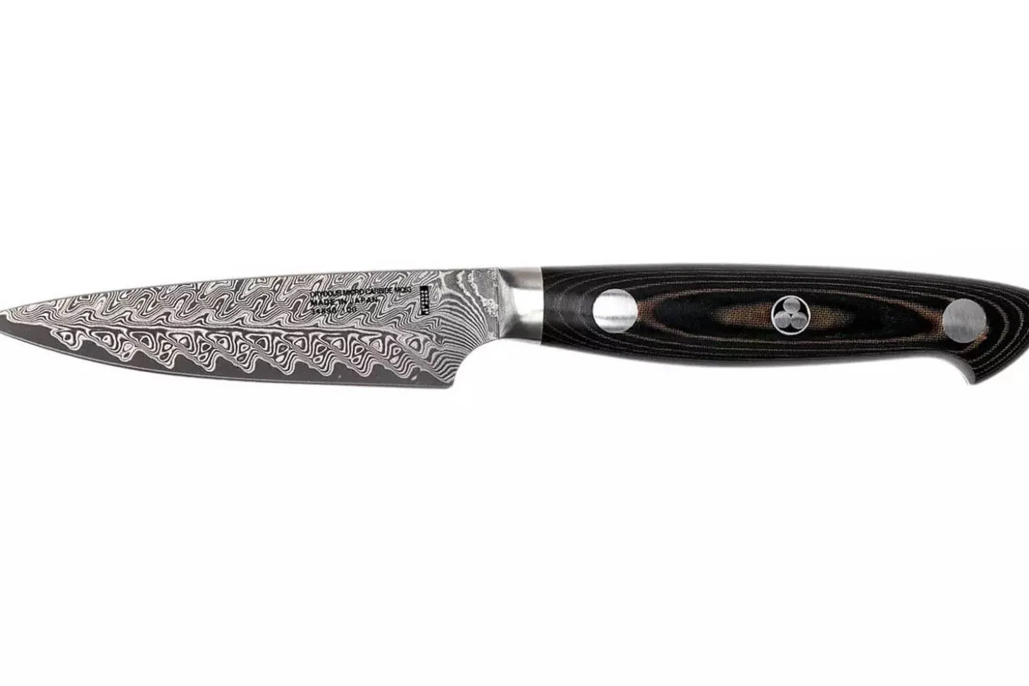Couteau d'office japonais Zwilling Kramer Euro Stainless 9cm damassé manche en micarta