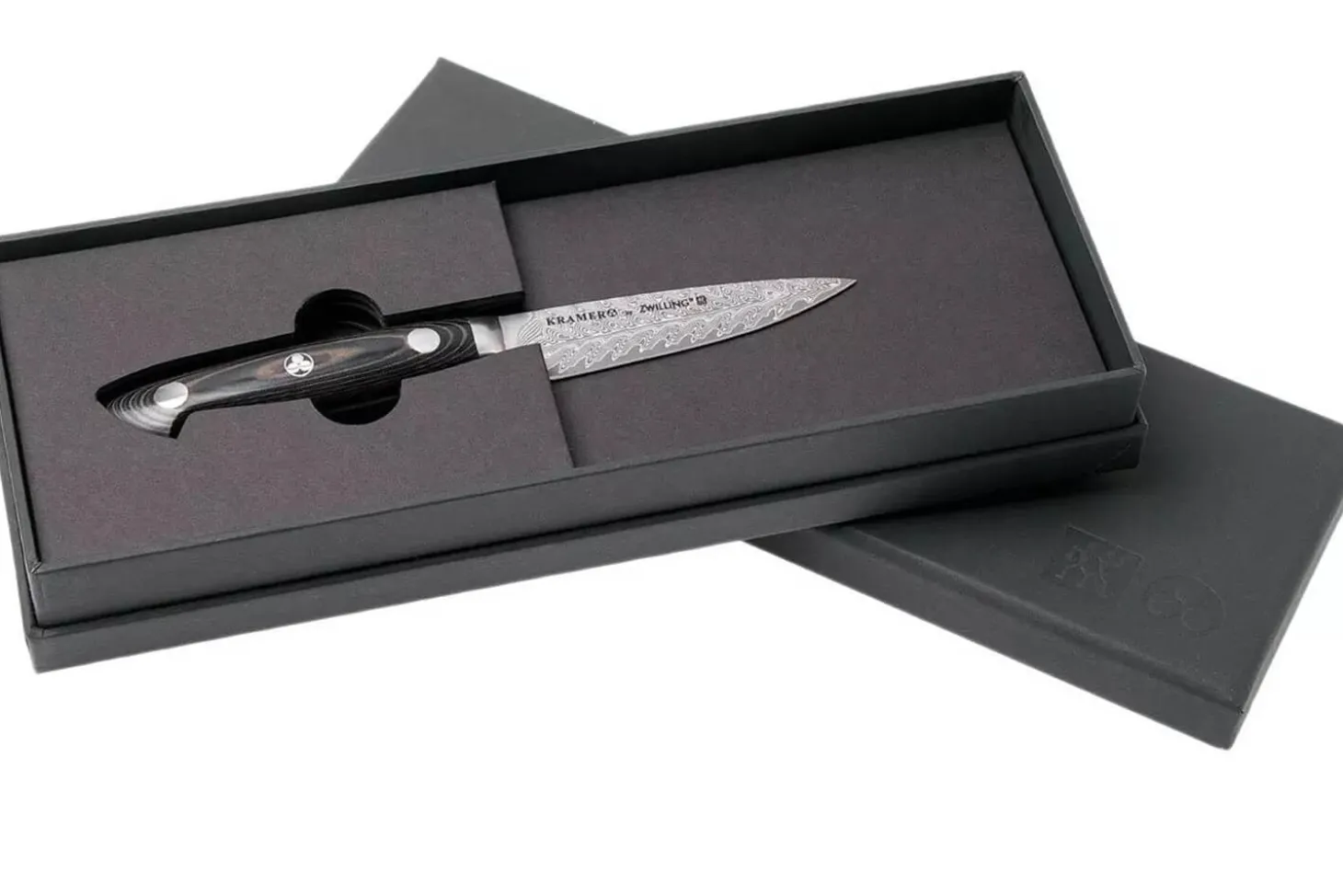 Couteau d'office japonais Zwilling Kramer Euro Stainless 9cm damassé manche en micarta
