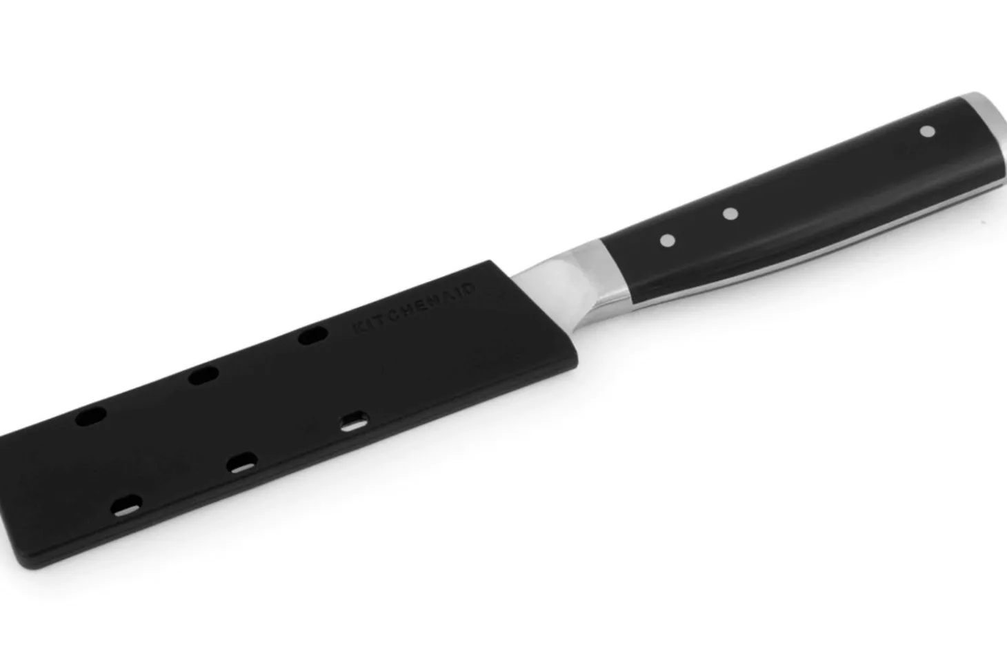 Couteau d'office Kitchen Aid Gourmet lame acier japonais 11cm + étui de protection
