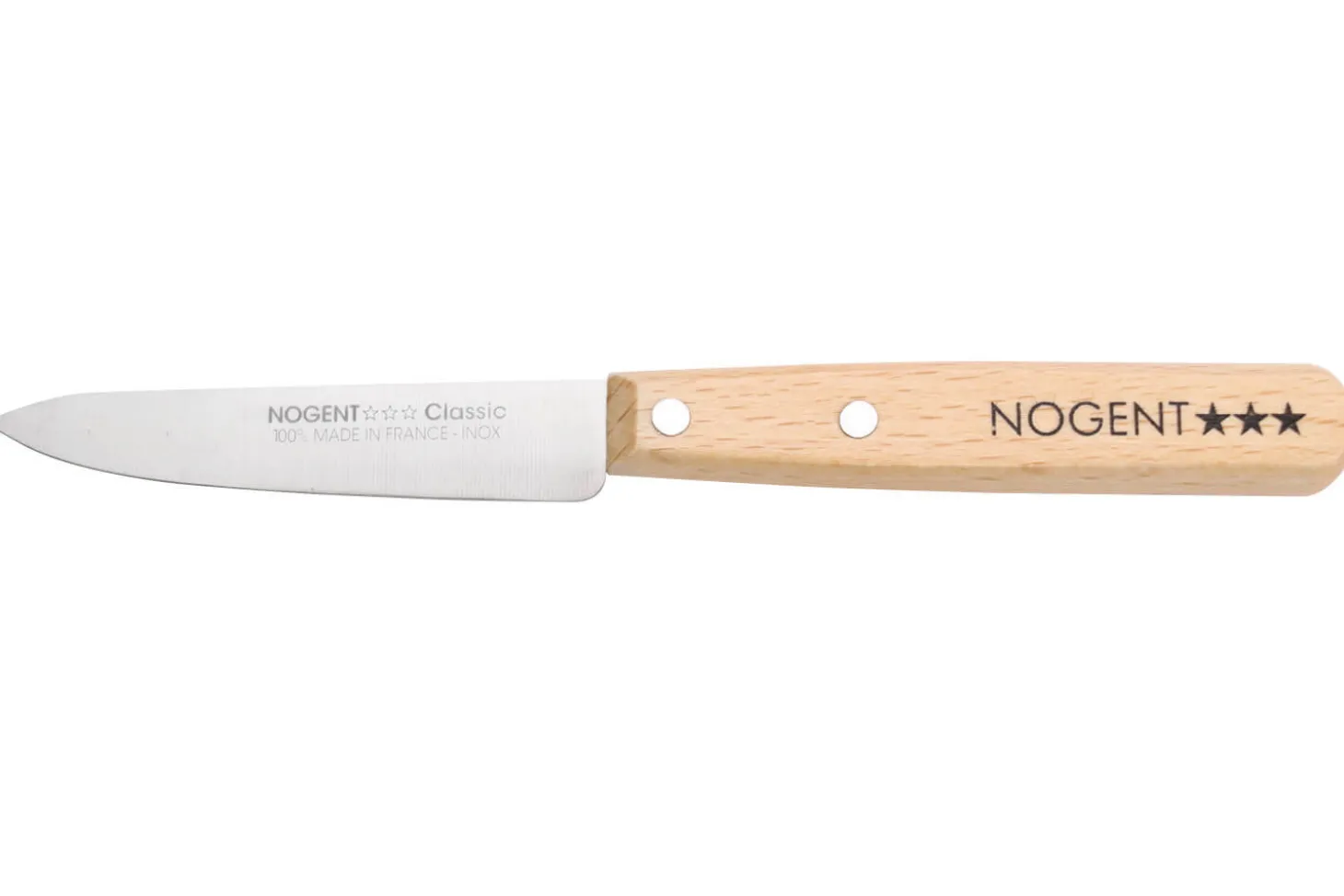 Couteau d'office Nogent Classic manche en hêtre lame lisse 9cm