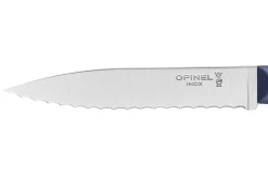 Couteau d'office Opinel Les Essentiels + n°313 lame 10cm crantée manche en polymère bleu