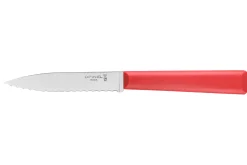 Couteau d'office Opinel Les Essentiels + n°313 lame 10cm crantée manche en polymère rouge