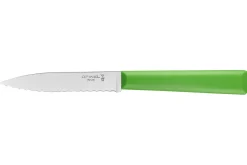 Couteau d'office Opinel Les Essentiels + n°313 lame 10cm crantée manche en polymère vert