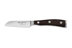 Couteau d'office Wüsthof Ikon forgé 8cm lame droite en bois de grenadille