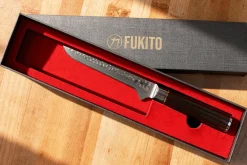 Couteau à désosser 15cm Fukito Ébène Damas martelé