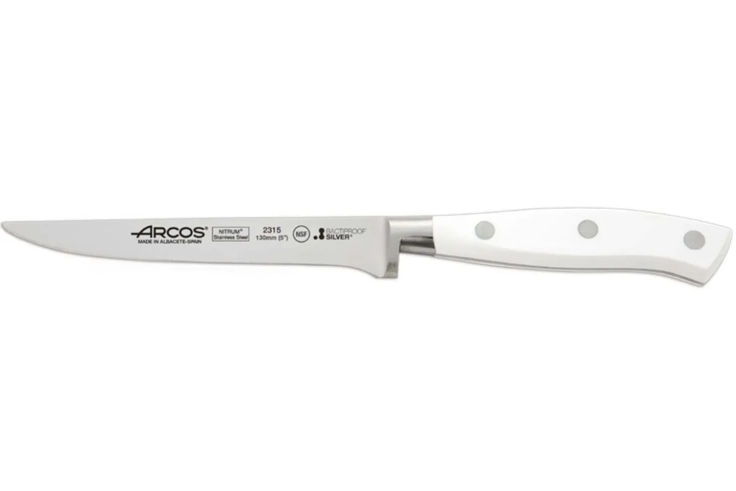 Couteau à désosser forgé Riviera White Arcos lame 13cm acier NITRUM®