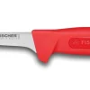 Couteau à désosser professionnel Fischer HACCP lame usée 11cm manche rouge