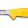 Couteau à désosser professionnel Fischer HACCP lame usée 11cm manche jaune