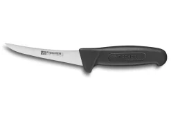 Couteau à désosser professionnel Fischer HACCP lame courbée rigide 13cm manche noir