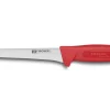 Couteau à désosser professionnel Fischer HACCP lame droite 17cm manche rouge