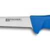 Couteau à désosser professionnel Fischer HACCP lame usée 17cm manche bleu