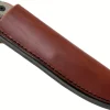 Couteau Esee Ashley Game ESEE-AGK lame acier carbone noir 9,1cm manche micarta gris + étui cuir