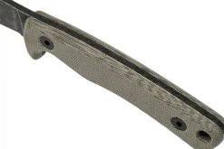 Couteau Esee Ashley Game ESEE-AGK lame acier carbone noir 9,1cm manche micarta gris + étui cuir