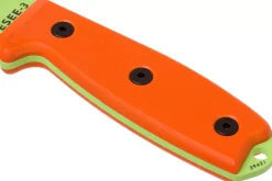 Couteau Esee 3 ESEE-3PM-VG lame acier carbone venom green 8,8cm manche G10 orange + étui