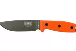 Couteau Esee 4 ESEE-4P-OD lame acier carbone vert 11,6cm manche G10 orange + étui