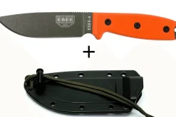Couteau Esee 4 ESEE-4P-OD lame acier carbone vert 11,6cm manche G10 orange + étui