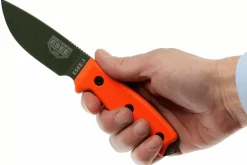 Couteau Esee 3 ESEE-3P-OD lame acier carbone vert 8,8cm manche G10 orange + étui