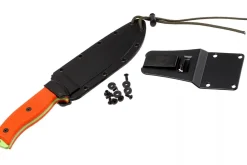 Couteau Esee 6 ESEE-6P-VG lame carbone venom green 16,5cm manche G10 orange + étui